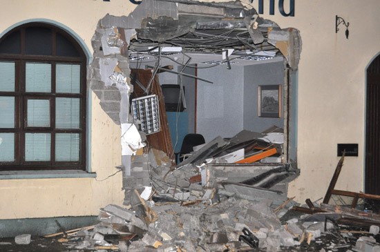 ATM theft. The thieves simply ripped the machine out of the wall.